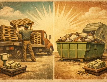 Pallet Pickup vs Dumpster Rental Costs Compared